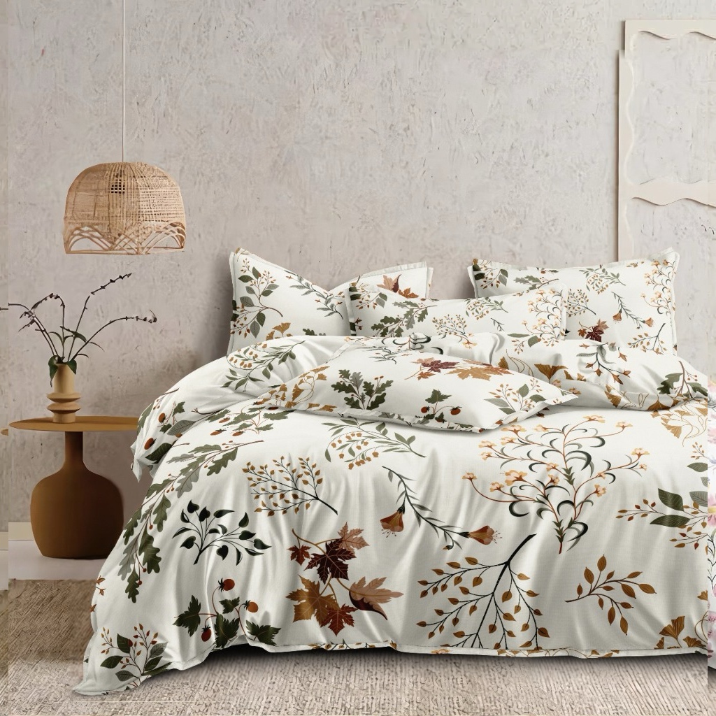 Dublin Dreams Bedsheet – Autumn Woodland Flora (Super King 108" × 108") - Image 6